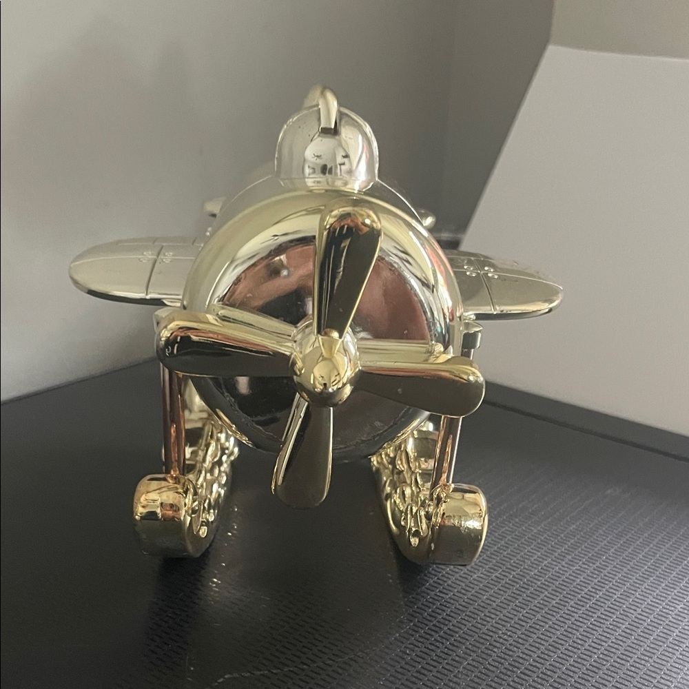 Reed & Barton Silver plated Airplane coin bank - Picture 2 of 12